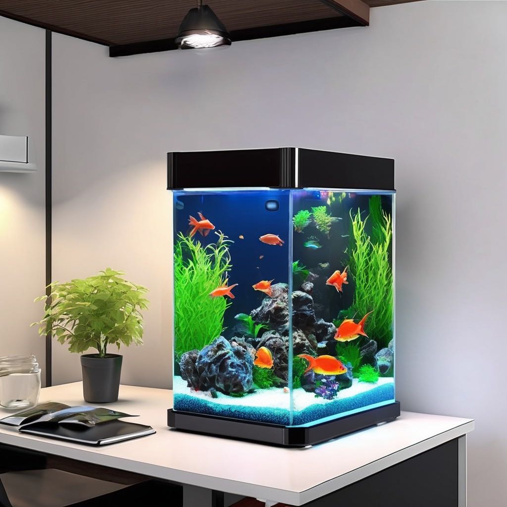 智慧魚缸技術概念圖